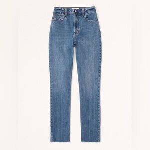 Abercrombie & Fitch Curve Love Ultra High Rise 90s Straight Jean